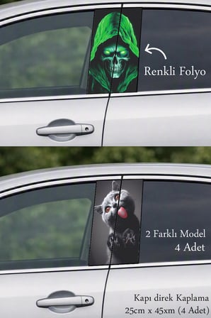 Modern Form Kapı Direk Folyo Sticker Etiket