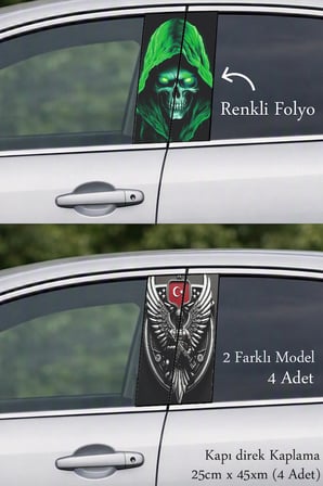 Şık Form Kapı Direk Folyo Sticker Etiket