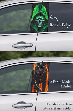 Modern Dokunuş Tasarımı Kapı Direk Folyo Sticker Etiket