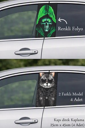 Estetik Dokunuş Tasarımı Kapı Direk Folyo Sticker Etiket