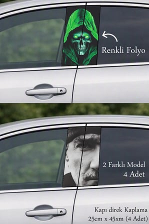 Aracınıza Uyumlu Tasarım Kapı Direk Folyo Sticker Etiket