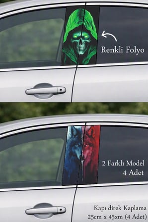 Araç Tasarımını Destekleyen Kapı Direk Folyo Sticker Etiket