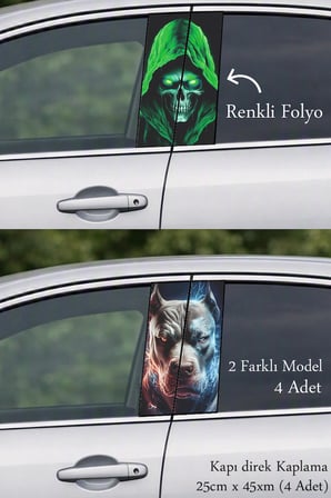 Araç Tasarımına Uyumlu Kapı Direk Folyo Sticker Etiket