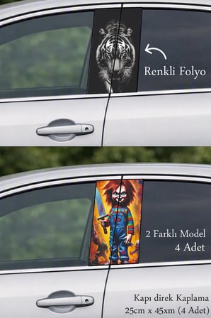 Aracınız İçin Modern Tasarım Detayı Kapı Direk Folyo Sticker Etiket