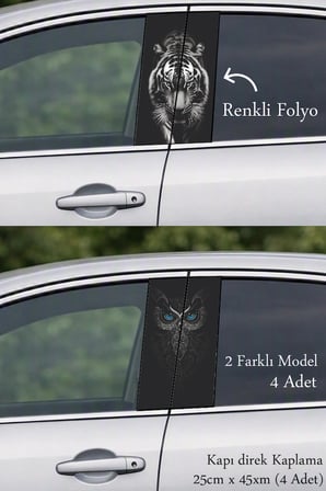 Aracınıza Uyumlu Özel Tasarım Kapı Direk Folyo Sticker Etiket