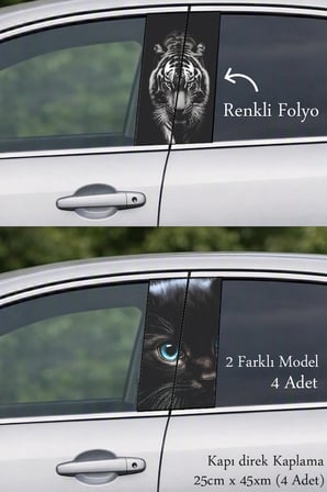Araç Görünümüne Özel Dokunuş Kapı Direk Folyo Sticker Etiket