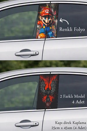 Özel Stil Seçeneği Kapı Direk Folyo Sticker Etiket