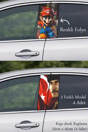 Özgün Tasarım Seçeneği Kapı Direk Folyo Sticker Etiket
