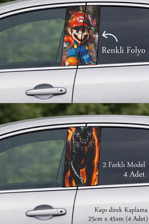 Farklı Stil Seçeneği Kapı Direk Folyo Sticker Etiket