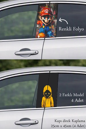 Şık Görünüm Seçeneği Kapı Direk Folyo Sticker Etiket