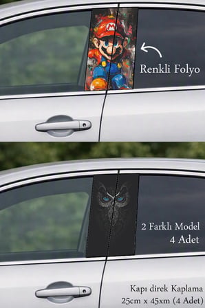Zarif Görünüm Seçeneği Kapı Direk Folyo Sticker Etiket