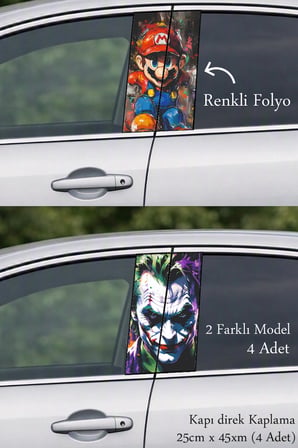 Özel Detay Seçeneği Kapı Direk Folyo Sticker Etiket