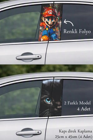 Şık Detay Seçeneği Kapı Direk Folyo Sticker Etiket