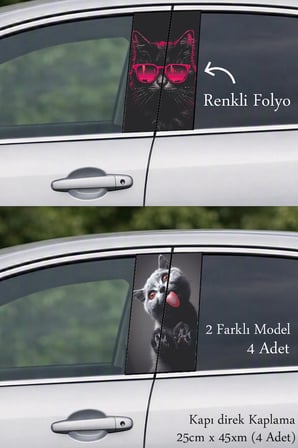 Modern Detay Seçeneği Kapı Direk Folyo Sticker Etiket