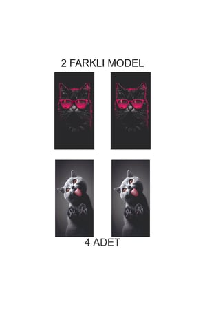 Modern Detay Seçeneği Kapı Direk Folyo Sticker Etiket