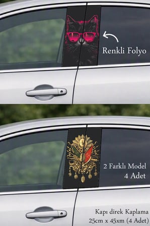 Yeni Detay Seçeneği Kapı Direk Folyo Sticker Etiket