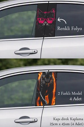 Şık Tasarım Dokunuşu Kapı Direk Folyo Sticker Etiket