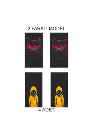 Farklı Tasarım Dokunuşu Kapı Direk Folyo Sticker Etiket