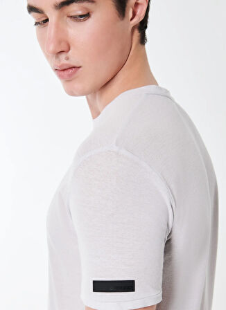 Roberto Ricci Designs Bisiklet Yaka Beyaz Erkek T-Shirt Crepe Shirty