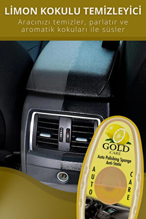 Limon Aromalı Oto Temizleme ve Parlatma Süngeri – Antistatik, Toz Tutmaz
