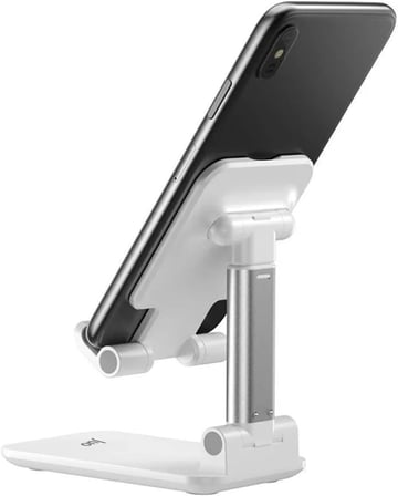 Katlanabilir Masaüstü Telefon Standı Beyaz