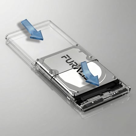 2.5" SATA HDD/SSD Harici Disk Kutusu - USB 3.0 Micro-B 5Gbps’e Kadar Hız - 4TB’a Kadar Destek - Windows/Mac/Linux Uyumlu - Taşınabilir Şeffaf Harddisk Kutusu