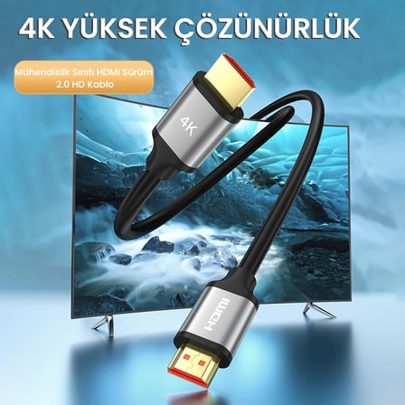 4K 60Hz 18Gbps HDR ARC HDCP HDMI 2.0 Kablo 2 Metre