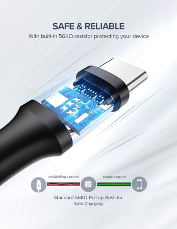 USB Type-C Şarj ve Data Kablosu, 1 Metre, Beyaz