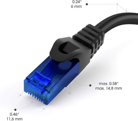 Ethernet Kablosu 10Gbit/s – 5m, siyah