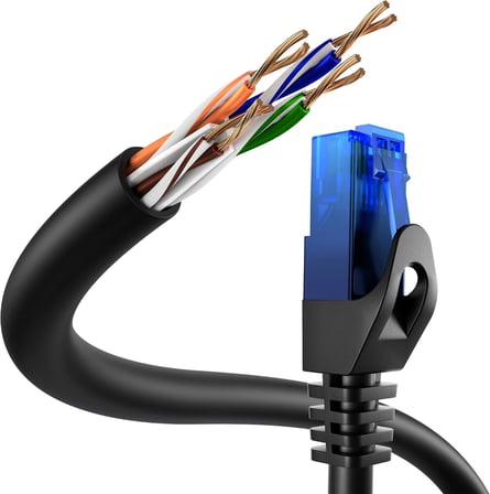 Ethernet Kablosu 10Gbit/s – 5m, siyah