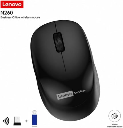 N260 Sessiz Kablosuz Mouse,Siyah, 1200 DPI, 20 Metre Menzil, Otomatik Kapanma ve Uyku Modu, Nano USB Alıcı (Wireless Silent Mouse), 870042253