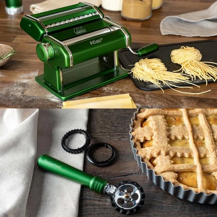 Marcato Atlas 150 Plus Makarna Makinesi + Pastawheel Set Yeşil