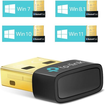 UB500, Bluetooth 5.4, (PC dizüstü bilgisayar masaüstü bilgisayar için, Windows 10/8.1/8/7 Plug & Play destekler), Nano USB Bluetooth Adaptör