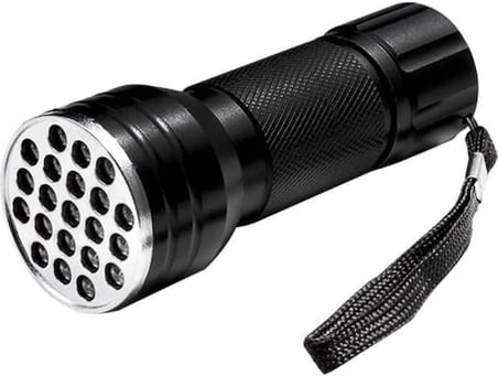 Uv Fener 21 LED Para Kontrol Ultraviyole Fener (Mor Işık)