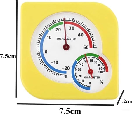 Analog Ekran Sıcaklık ve Nem Ölçer Termometre - Oda Termometresi (Masaüstü veya Duvara Takılabilir)
