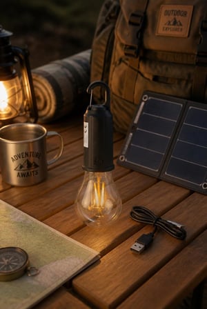 Type C Şarjlı Kamp Lambası Solar Şarj Destekli Taşınabilir LED Kamp Ampulü Sıcak Işık Modlu Askılı Acil Durum Çadır Lambası Outdoor Gece Lambası