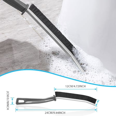 Boşluk Temizleme Fırçası, 2 Adet Sert Kıllı Köşe Temizleme Fırçası Paketi, Mutfak, Banyo, Boşluklar, Köşeler, Küçük Alanlar için Çok İşlevli Derz Temizleme Fırçası