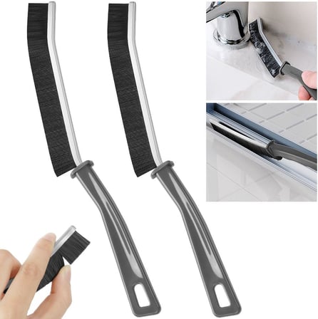Boşluk Temizleme Fırçası, 2 Adet Sert Kıllı Köşe Temizleme Fırçası Paketi, Mutfak, Banyo, Boşluklar, Köşeler, Küçük Alanlar için Çok İşlevli Derz Temizleme Fırçası