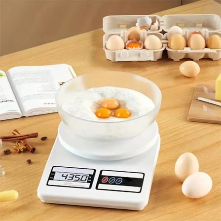 Mutfak Tartısı, Elektronik Hassas Mutfak Terazisi, Tartısı, Dijital Mutfak Tartısı, Mutfak Terazisi, 10 kg 1 gr Hassasiyet, Dara Özelliği [Enerji Sınıfı A++