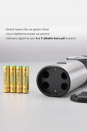 Pilli Led Işıklı Tuz ve Karabiber Öğütücü ikili Set