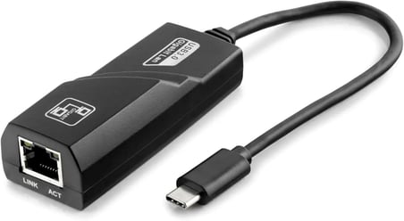 Type-C USB Ethernet Adaptörü 10/100 Mbps - RJ45 Kablolu İnternet Dönüştürücü, Laptop, Tablet, Telefon ve Bilgisayar Uyumlu, Siyah