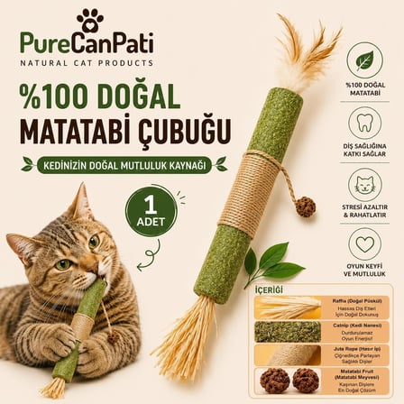 Matatabi & Catnip Kedi Oyuncağı – Doğal Kedi Oyuncağı & Diş Kaşıyıcı