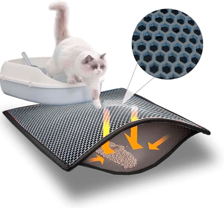Elekli Kedi Kumu Paspası Küçük Boy (Gri)