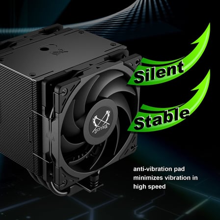 Mugen 6 Dual Fan Black Edition CPU Hava Soğutucu, Intel LGA1700, LGA1151, AMD AM5, AM4 Desteği, 120mm, Tek Kule, Alüminyum Üst Kapak (Mugen 6 Dual Fan Black Edition)