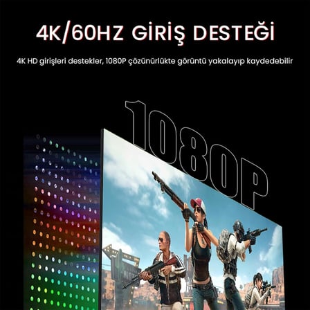 1080P 60Hz HDMI Video Capture Card USB 3.0 ve Type-C Görüntü Yakalama Kartı