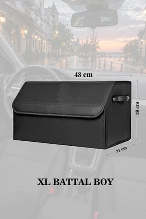 daihatsu applause bagaj için erzak aksesuar toplayıcı battal boy siyah deri lüks çanta