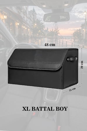 daihatsu feroza bagaj için erzak aksesuar toplayıcı battal boy siyah lüks deri çanta