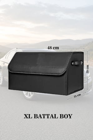 daihatsu towner bagaj için erzak aksesuar toplayıcı battal boy deri lüks siyah çanta