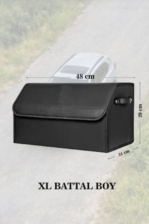 fiat  tofas kartal bagaj için erzak aksesuar toplayıcı deri battal boy siyah lüks çanta