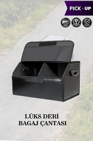 pick up bagaj için erzak aksesuar toplayıcı battal boy lüks siyah deri çanta